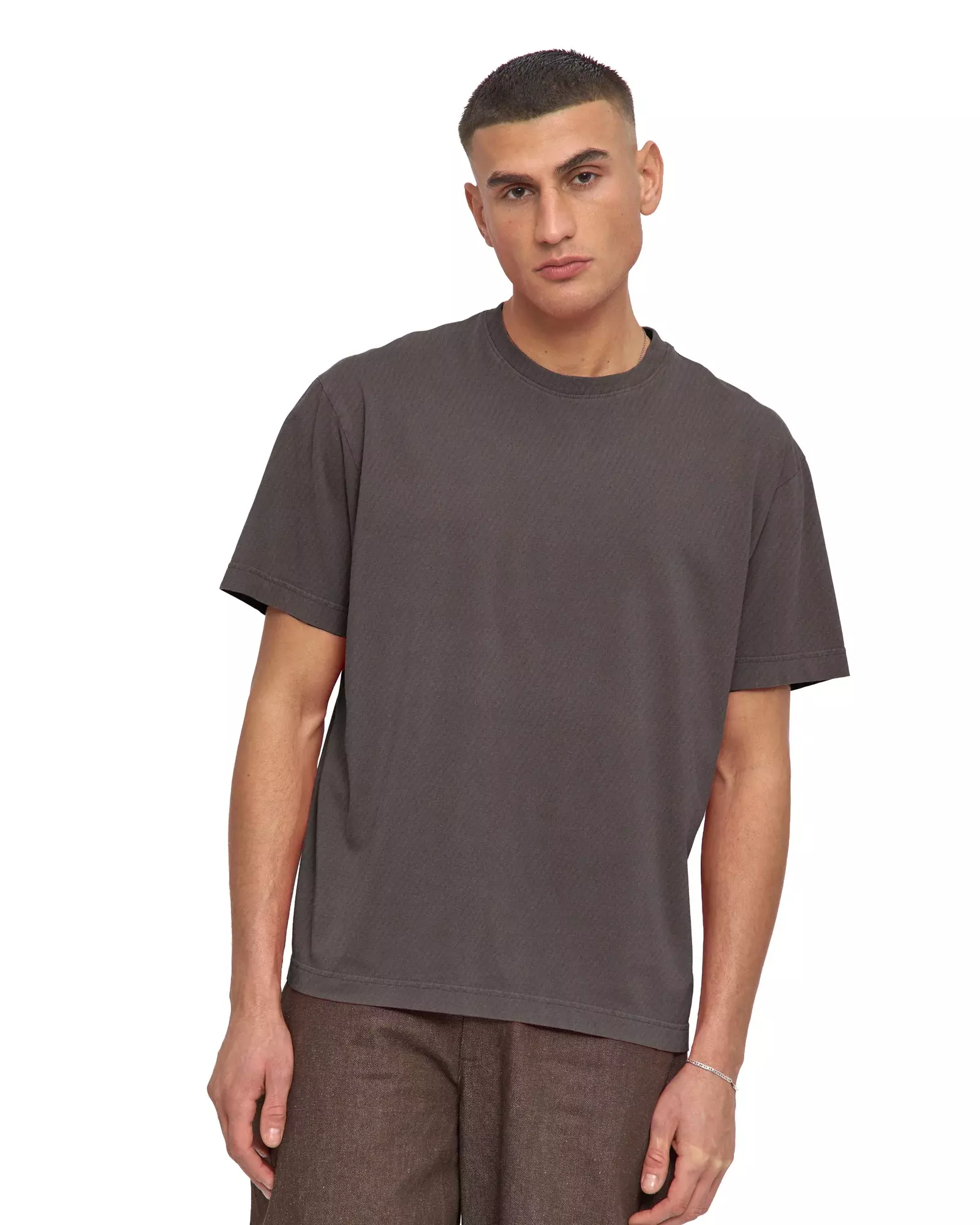 Colorful Standard Oversized Organic T-Shirt Faded Mud Braun